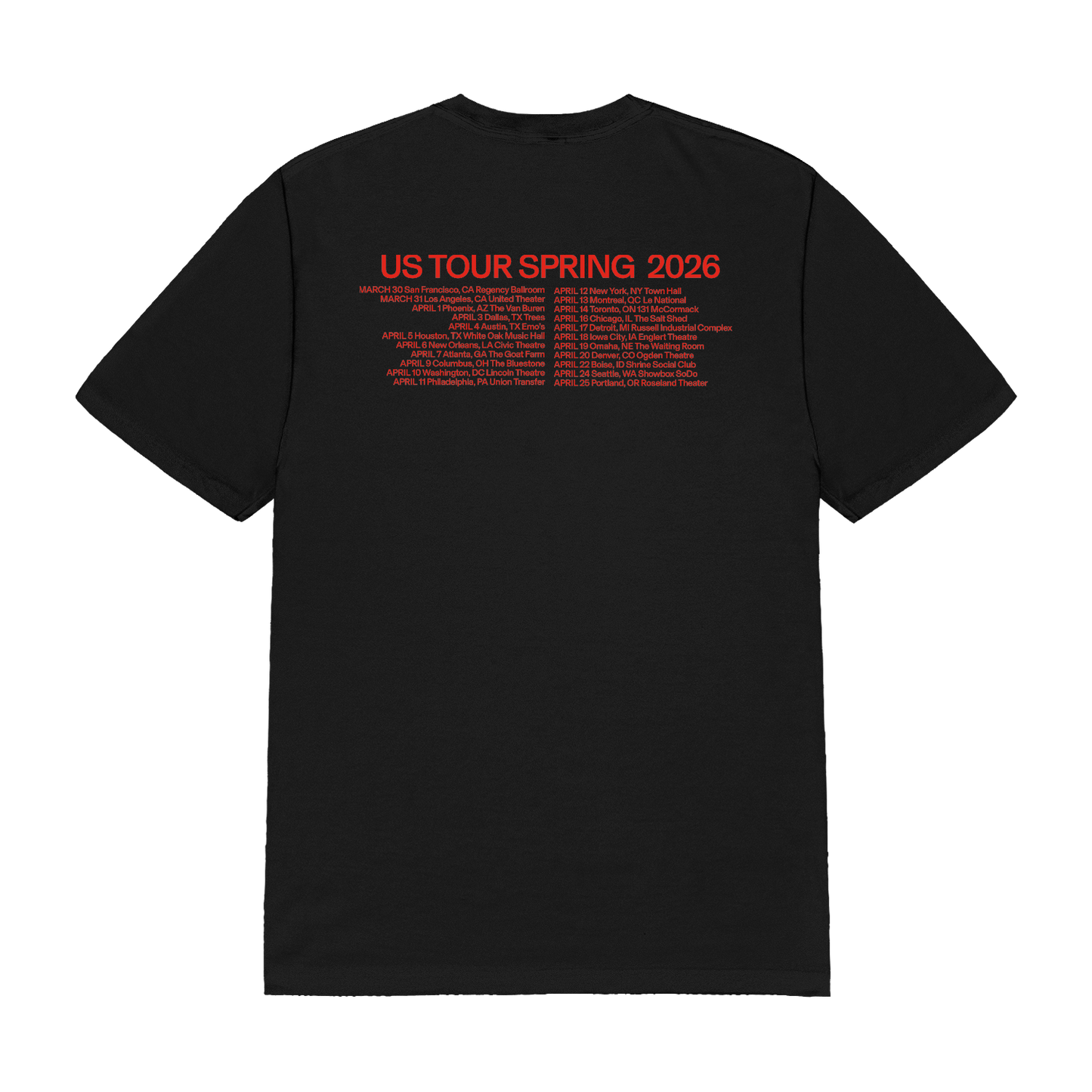 2026 SPRING US Tour Tee