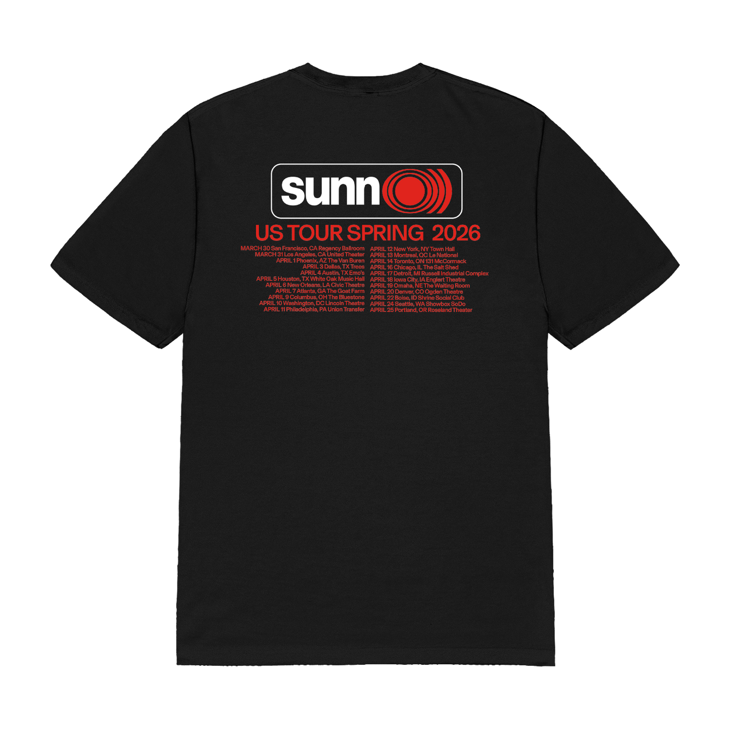 RCA Saprophial 2026 SPRING US Tour Tee